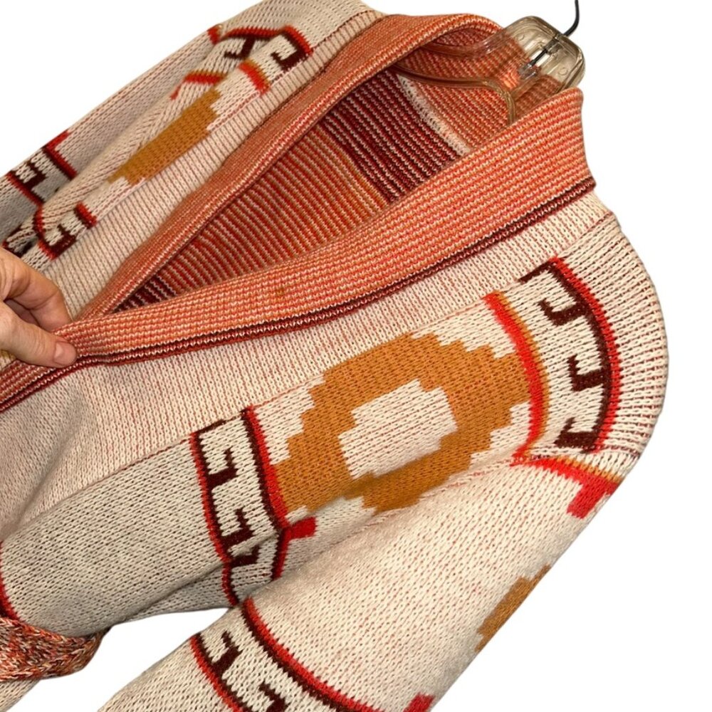 Women's Multicolor Patterned Cardigan - Picture 2 of 3